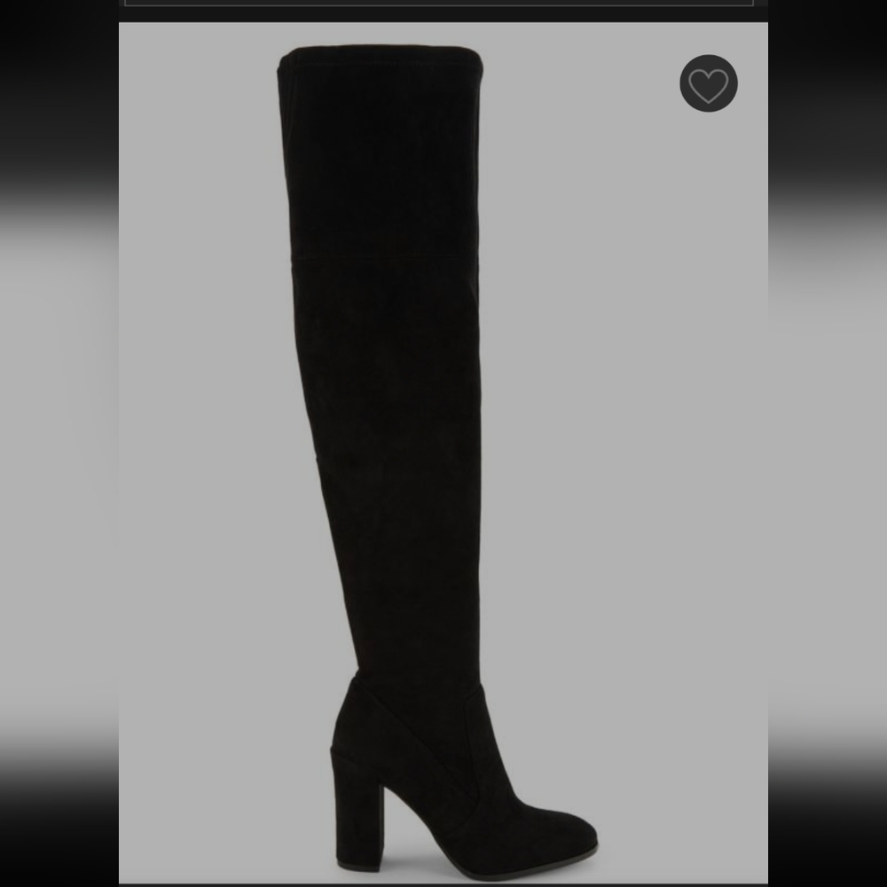 NIB KENNETH COLE​Justin Block Heel Suede Over The Knee Black Boots size 7